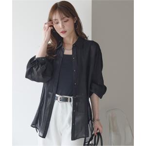 ブラウス シャツ シアーオーバーシャツ / シアーブラウス（長袖・羽織り・レイヤード・シースルー） レディース