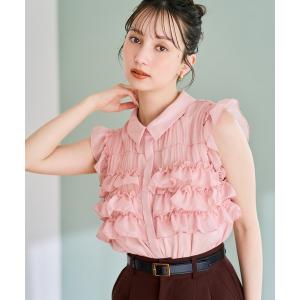 ブラウス シャツ 2026春夏新作 シフォンフリルブラウス レディース