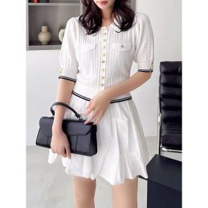 ニット セーター 「POLO BCSコラボ」メタルボタンカーデニットトップス レディース