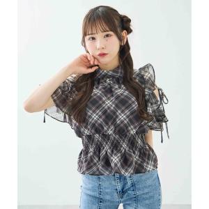 ブラウス シャツ アソート2Wayリボン肩あきフリルブラウス レディース