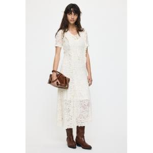 パーティードレス ワンピース 半袖 CUT LACE ASYMMETRY ドレス