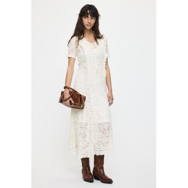 パーティードレス ワンピース 半袖 CUT LACE ASYMMETRY ドレス