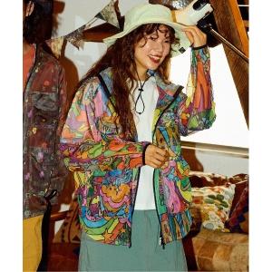 パーカー 総柄プリント メッシュ防蚊加工 パーカーJKT メンズ レディース