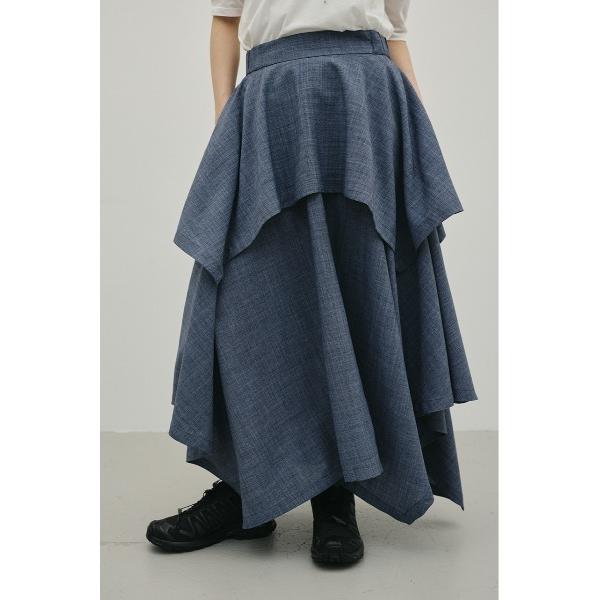 スカート レイヤードフレアスカート