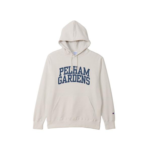 「Champion」 プルオーバーパーカー LARGE オフホワイト メンズ