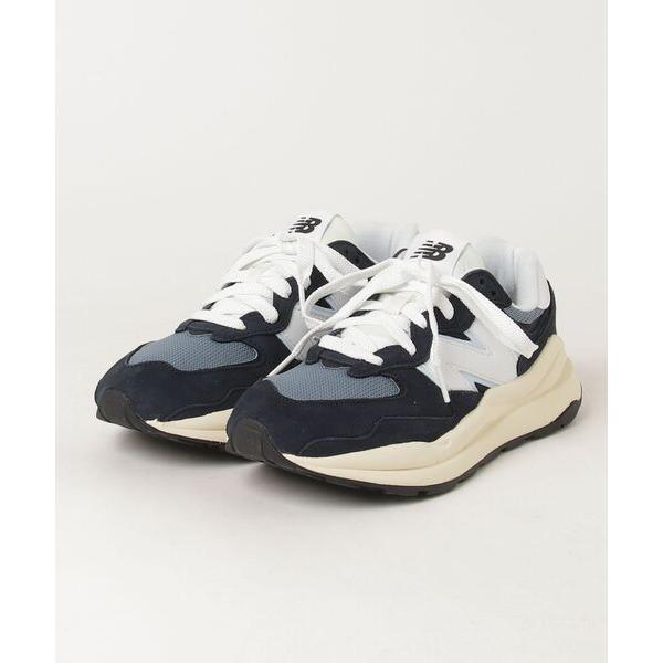 「New Balance」 ローカットスニーカー 24.5cm ネイビー レディース