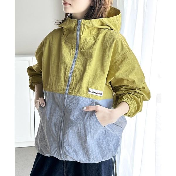 「Java」 ナイロンブルゾン LARGE イエロー レディース