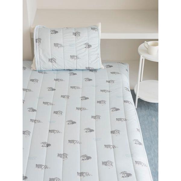 ベッド 寝具 「Sleep」「接触冷感」DOG柄敷きパッド（シングル）