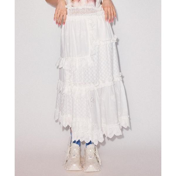スカート COTTON LACE PATCH スカート