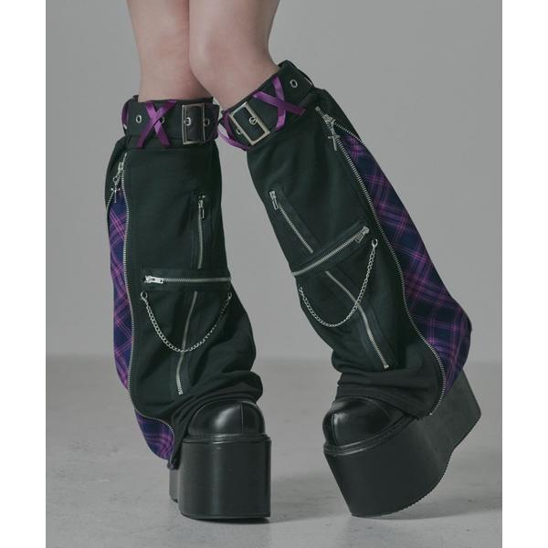 レッグウォーマー 「クロミ×DML」ベルト付きジップレッグウォーマー「海外発送不可」 レディース