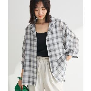 ブラウス シャツ 開襟シアーシャツジャケット レディース