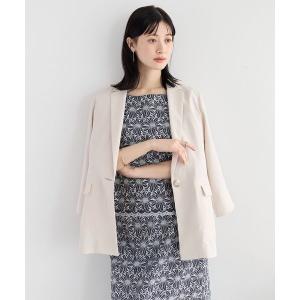 ジャケット テーラードジャケット 「マシンウォッシャブル」リネンライクジャケット レディース
