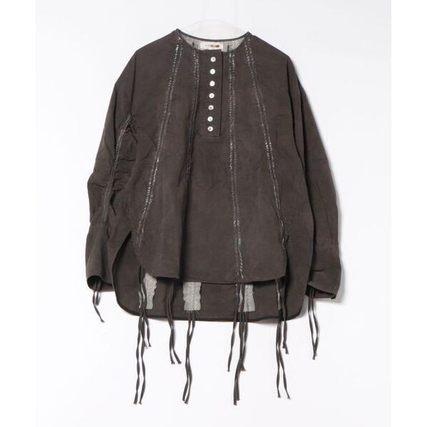 ヘンリーネック tシャツ aenrmous/エーノマース/BULBOSA TOP レディース メンズ