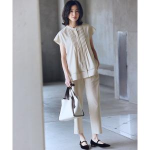 パンツ スムースクロス テーパードパンツ レディース