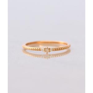 指輪 リング 「WEB限定」K18vermeil 3粒ダイヤモンドピンキーリング レディース