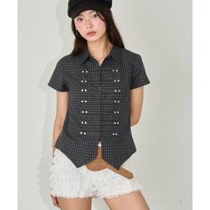 ブラウス シャツ 「WEB限定」ナポレオンコンパクト半袖シャツ レディース