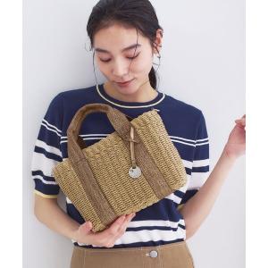 トートバッグ スクエアミドルかごバッグ「ショルダー長さ調整可」 レディース