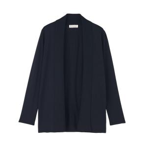 カーディガン ドライレーヨン 前立てリブ トッパーカーディガン レディース