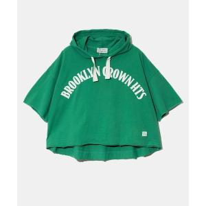 パーカー CUBE SUGAR/キューブシュガー　21/-OE天竺 ロゴプリントパーカー レディース