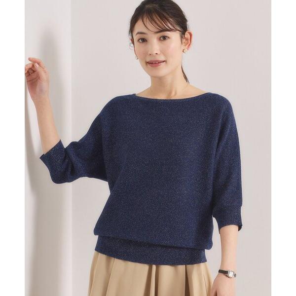 ニット セーター 「手洗い可」ラメガーターニット レディース