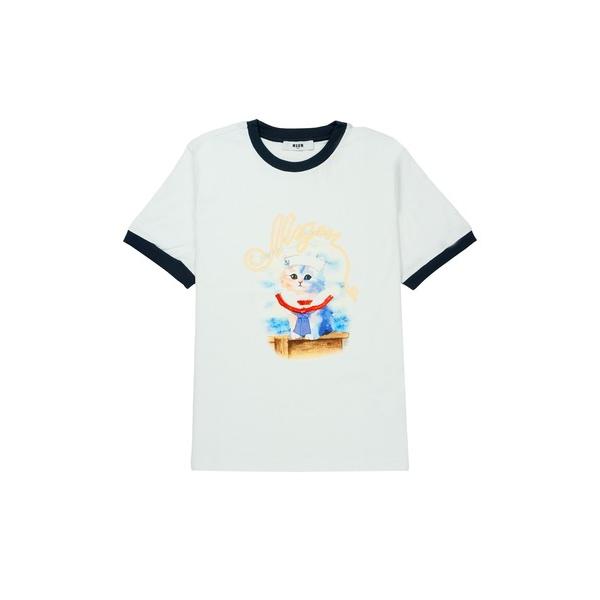 tシャツ MSGM KIDS SAILOR CAT グラフィックTシャツ キッズ 子供服 女の子