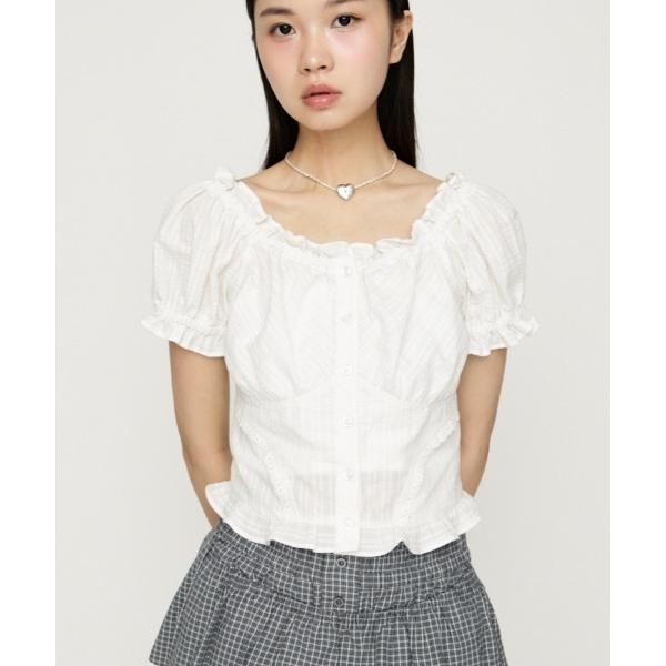 ブラウス シャツ 2WAY PUFF SLEEVE TOPS 2ウェイパフスリーブトップス 春服 夏...