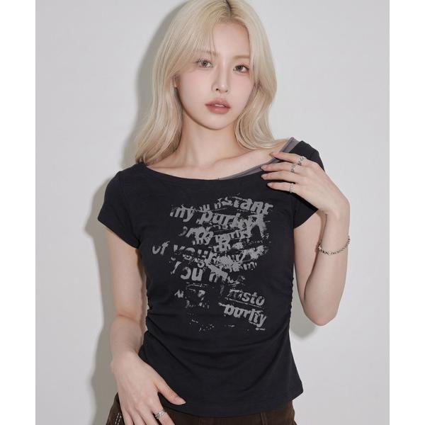 tシャツ 半袖 A'GEM/9 × .kom 「.KOM/ドットケーオーエム」ヴィンテージウォッシュ...
