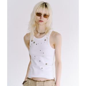 タンクトップ ノースリーブ EYELET TANK TOP/アイレットタンクトップ レディース
