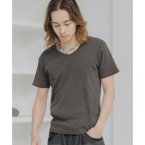 tシャツ Buyer's Select/ ピグメント加工テレコジャストフィットVネックT メンズ レディース