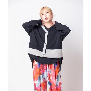 カーディガン 2WAY切替ニットカーディガン レディース