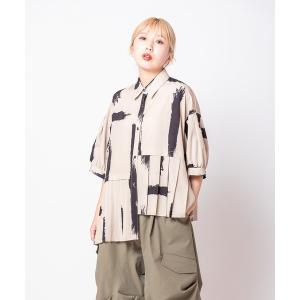 ブラウス シャツ アシンメトリープリーツブラウス レディース