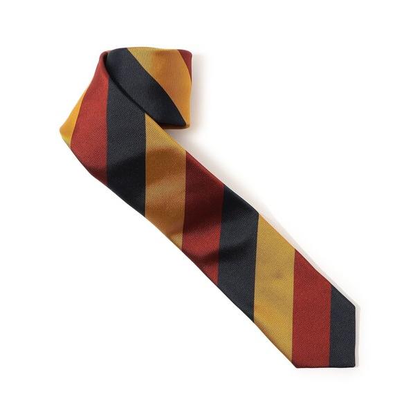 ネクタイ TOMORROWLAND シルク レジメンタルストライプナロータイ