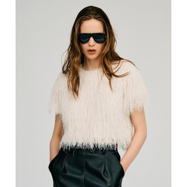 tシャツ 半袖 フェザーショートトップ / Feather Short Top レディース