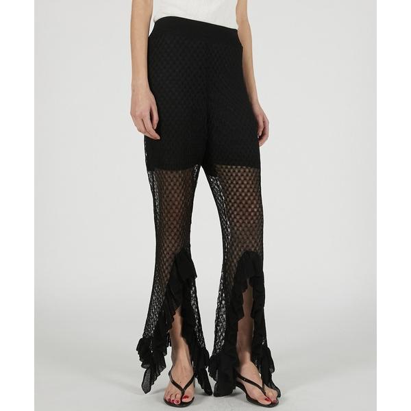 パンツ 「2026Summer Pre-Order」シアーニットフリルパンツ / Sheer Kni...