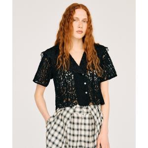ブラウス シャツ 「2026Summer Pre-Order」スカラップレースセーラーシャツ / Scallop Lace Sailor Shirt