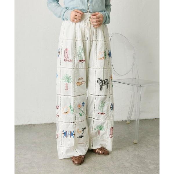 パンツ パッチワーク刺しゅうパンツ「SUM1 STYLE」 レディース