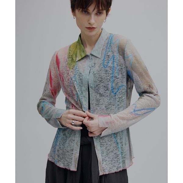 ブラウス シャツ GEL ART CUT SHIRT レディース