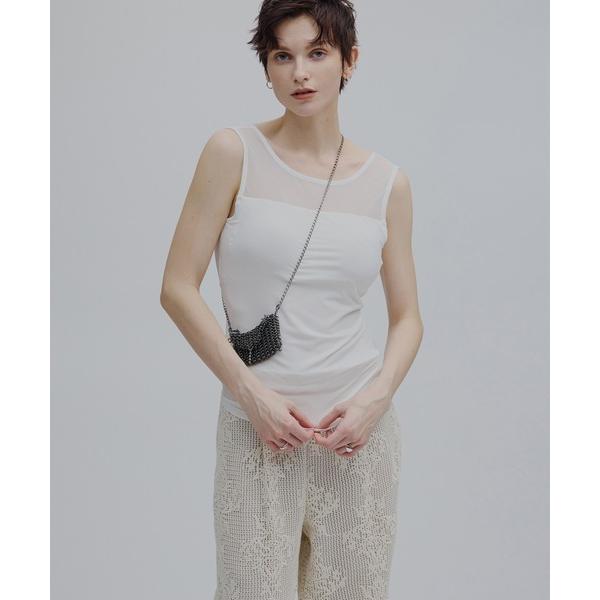 タンクトップ ノースリーブ Mizuno × Ameri SHEER DOCKING SLEEVEL...