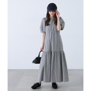 ワンピース ランタンスリーブバックリボンワンピースの商品画像