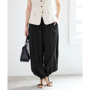 ワイドパンツ パンツ ウォッシャブルタフタバルーンパンツ レディース