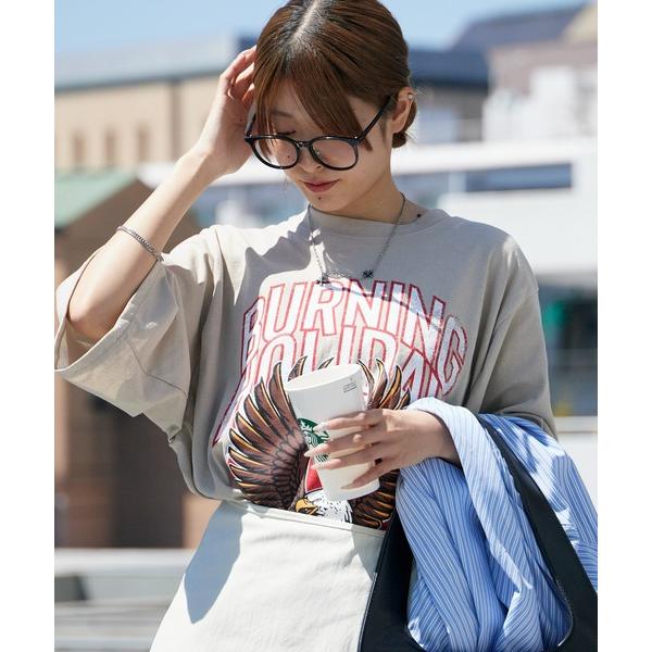 tシャツ 半袖 Printed Crew-Neck Oversized T-Shirt / プリント...