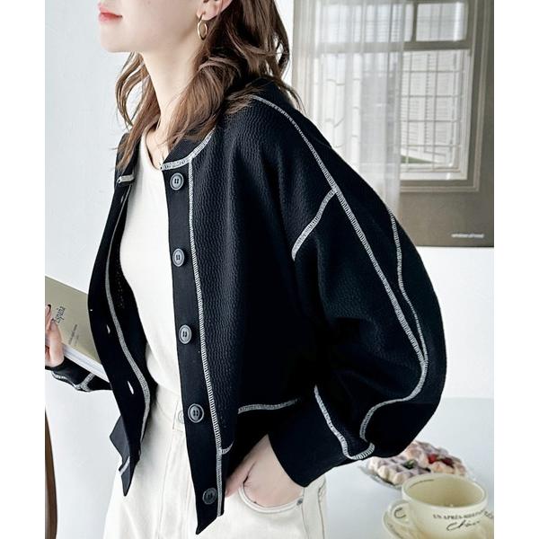 「Java」 カーディガン LARGE ブラック レディース