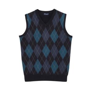 「Pitta Re:)」 「tokyoshirts」ノースリーブニット M ネイビー メンズ