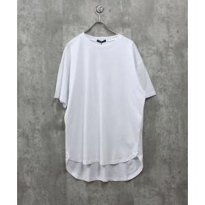 tシャツ 無地 ラウンドヘム　オーバーサイズ Tシャツ メンズ