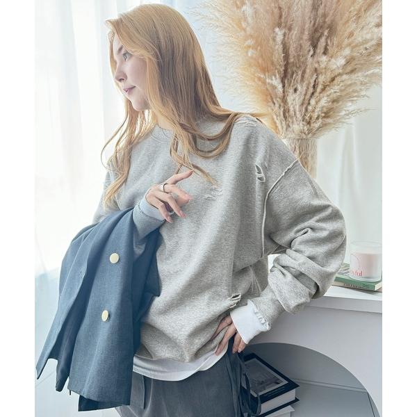 「Java」 スウェットカットソー LARGE グレー レディース