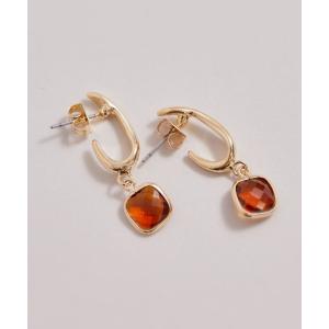 「HALUHIROINE」 ピアス（両耳用） FREE ダークオレンジ レディース