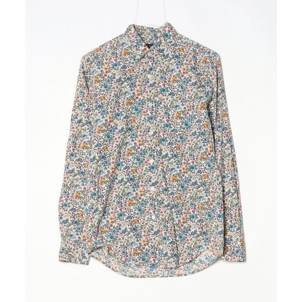「American Eagle」 花柄長袖シャツ X-SMALL グリーン メンズ