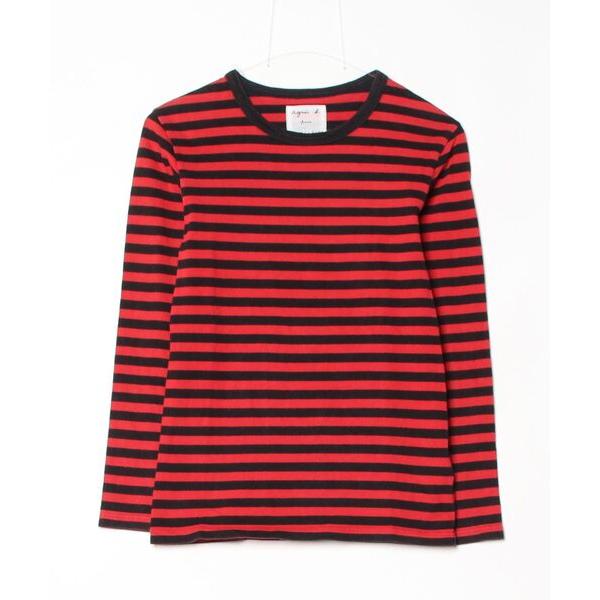 「agnes b.」 ボーダー柄長袖カットソー「Adam et Ropeコラボ」 X-SMALL レ...