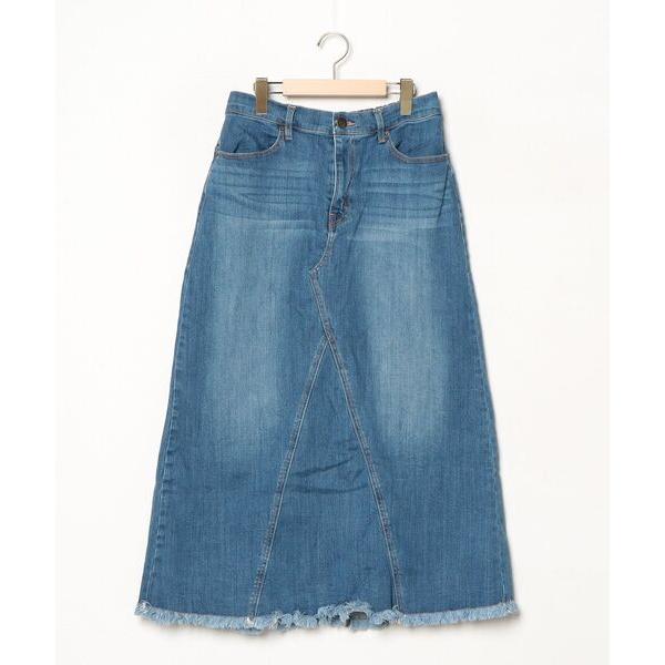 「CHIC STYLE」 「SMILELAND」デニムスカート LL ブルー レディース