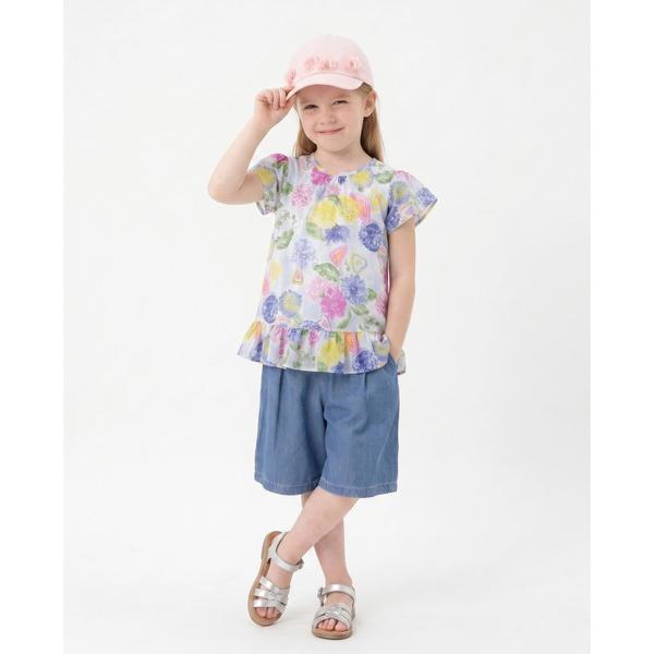 ハーフパンツ パンツ 短パン ストレッチデニムハーフパンツ キッズ 子供服 女の子